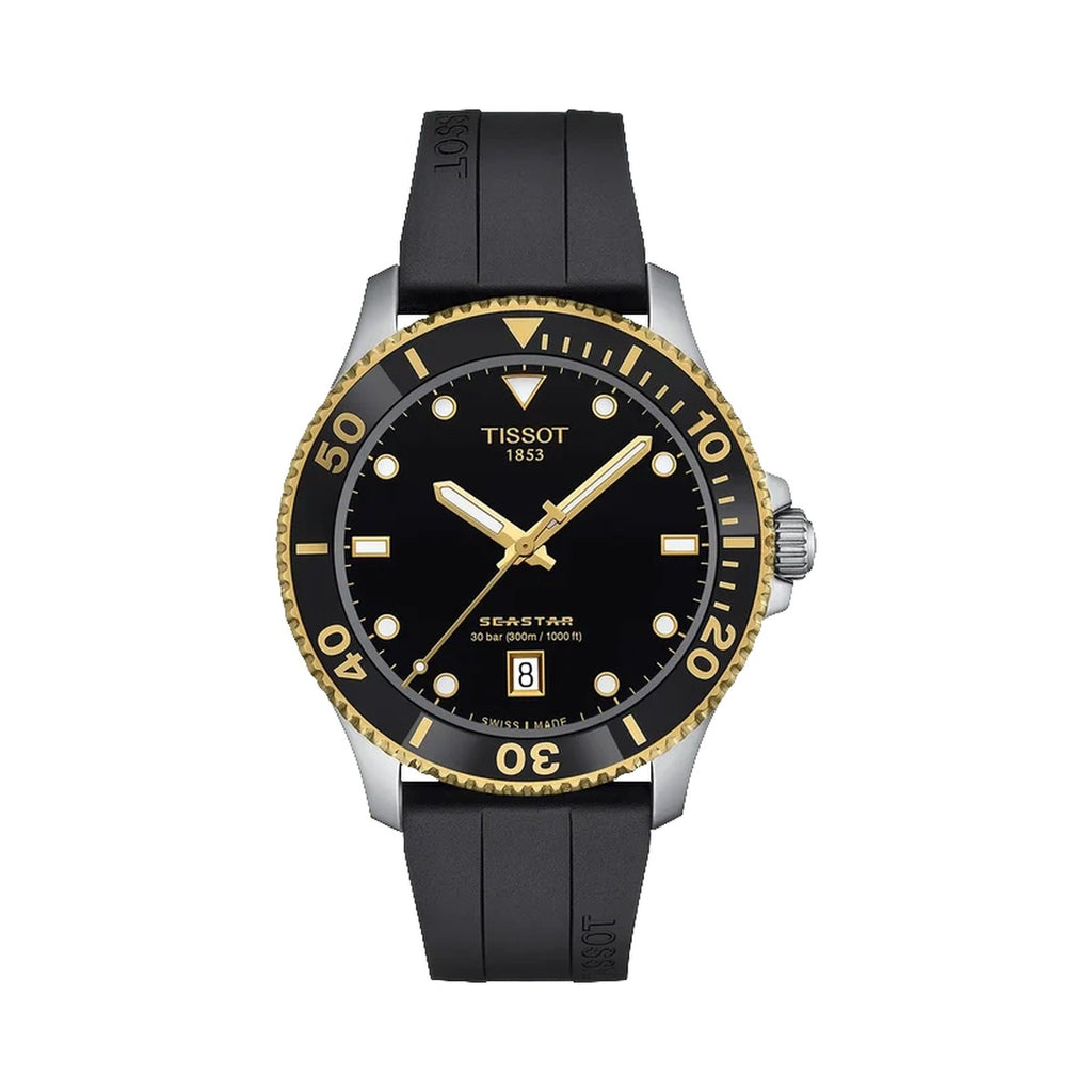 Tissot Seastar 1000 T120.410.27.051.00 black dial gold PVD